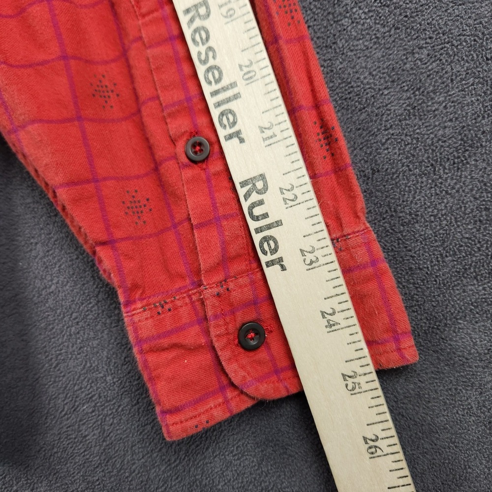 Vintage Patagonia Flannel Shirt Mens XL Red Plaid Geometric Long Sleeve Button - Picture 8 of 9